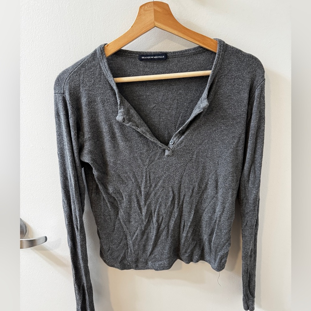Brandy Melville cropped Henley